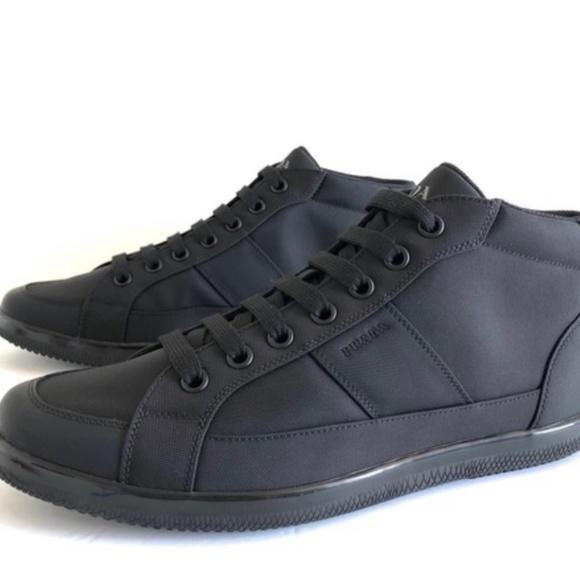 Prada Nylon High-Top Sneaker - Picture 2 of 5